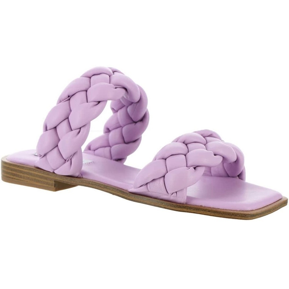 Steve Madden Spain knot sandal slip on slide shoe purple lilac size 6.5 lavender